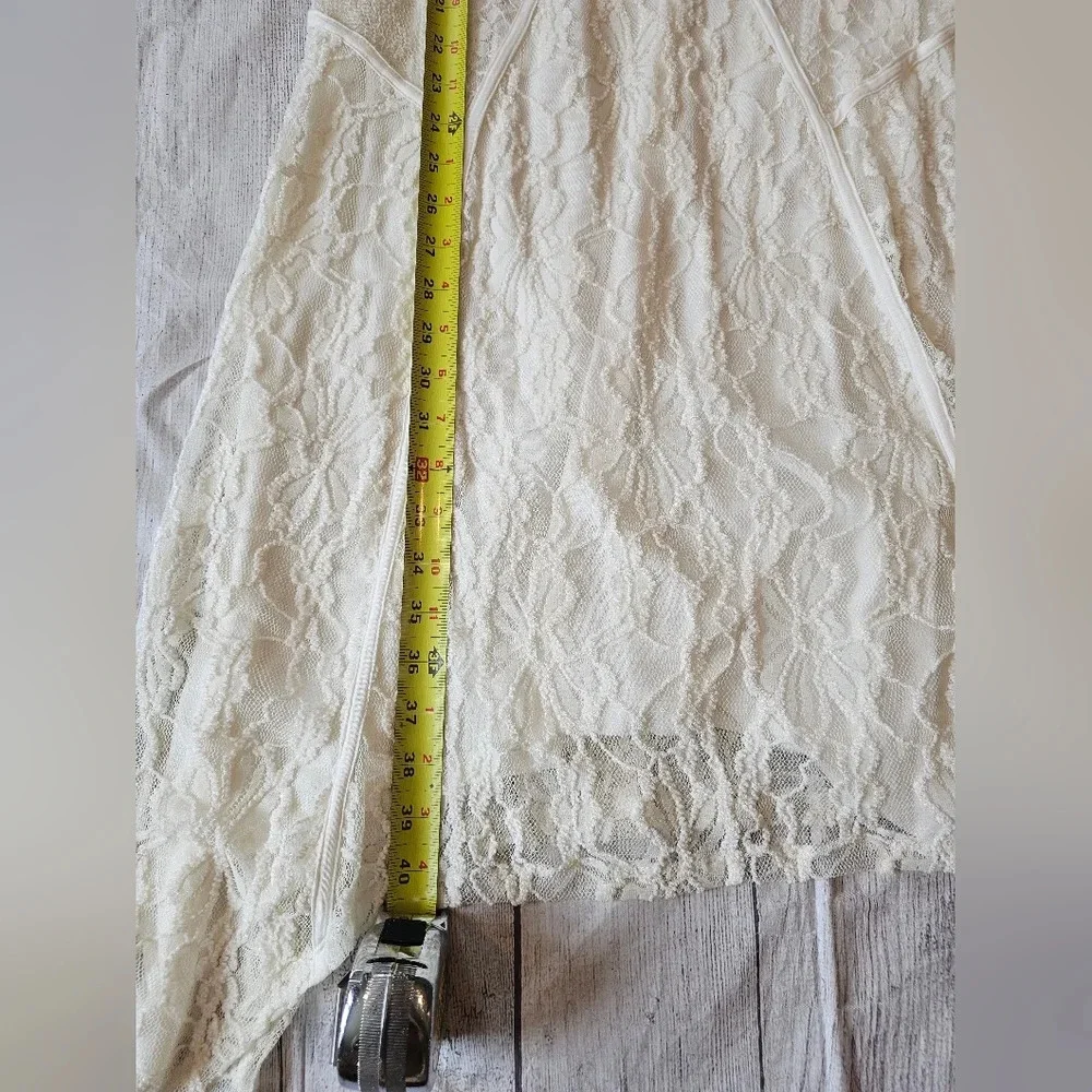Sundance •Size Medium• Ivory Crochet Lace Overlay Sleeveless Dress Spring Summer - Picture 6 of 12